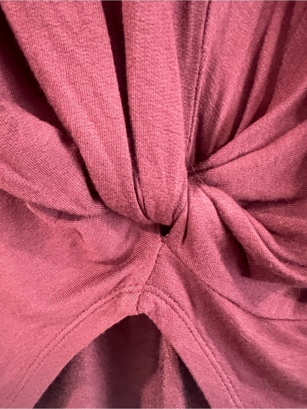CUPIO Women’s Twist-Front 3/4 Sleeve Top - Mauve Pink M - Picture 3 of 9
